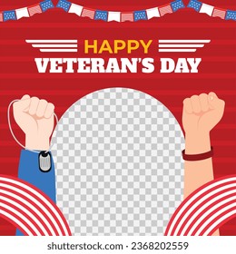 US Veterans Day background. Happy Veterans Day. American flags. US Flag. November 11. Vector illustration. Poster, Banner, Greeting Card, Flyer, Card, cover, Template. post. honoring military veterans