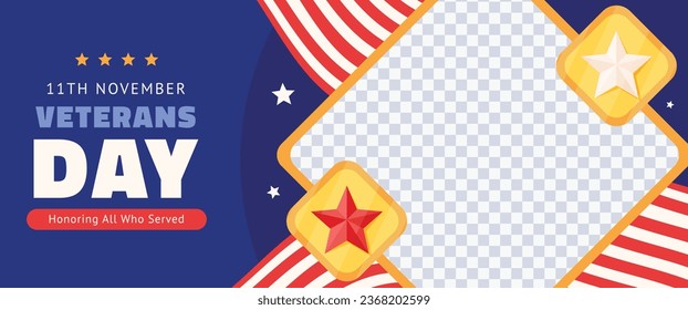 US Veterans Day background. Happy Veterans Day. American flags. US Flag. November 11. Vector illustration. Poster, Banner, Greeting Card, Flyer, Card, cover, Template. post. honoring military veterans