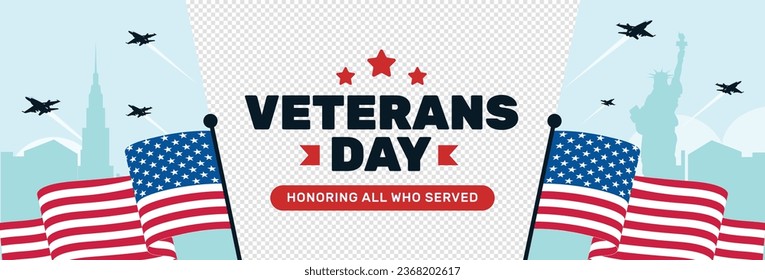 US Veterans Day background. Happy Veterans Day. American flags. US Flag. November 11. Vector illustration. Poster, Banner, Greeting Card, Flyer, Card, cover, Template. post. honoring military veterans