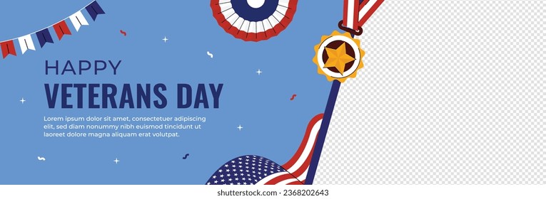 US Veterans Day background. Happy Veterans Day. American flags. US Flag. November 11. Vector illustration. Poster, Banner, Greeting Card, Flyer, Card, cover, Template. post. honoring military veterans