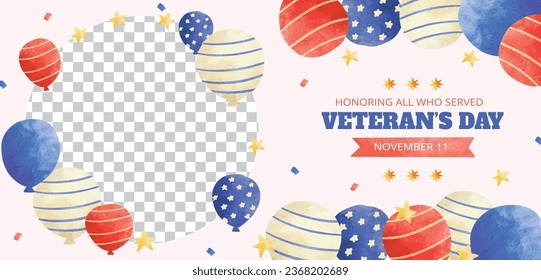 US Veterans Day background. Happy Veterans Day. American flags. US Flag. November 11. Vector illustration. Poster, Banner, Greeting Card, Flyer, Card, cover, Template. post. honoring military veterans