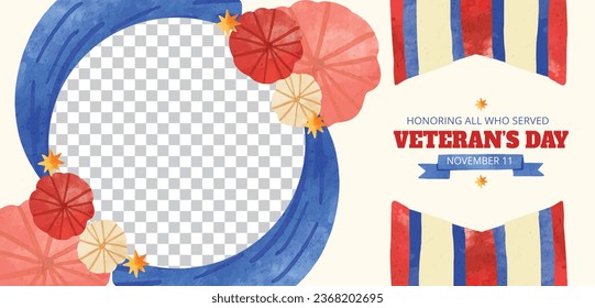 US Veterans Day background. Happy Veterans Day. American flags. US Flag. November 11. Vector illustration. Poster, Banner, Greeting Card, Flyer, Card, cover, Template. post. honoring military veterans