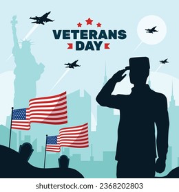 US Veterans Day background. Happy Veterans Day. American flags. US Flag. November 11. Vector illustration. Poster, Banner, Greeting Card, Flyer, Card, cover, Template. post. honoring military veterans