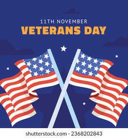 US Veterans Day background. Happy Veterans Day. American flags. US Flag. November 11. Vector illustration. Poster, Banner, Greeting Card, Flyer, Card, cover, Template. post. honoring military veterans