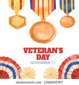 US Veterans Day background. Happy Veterans Day. American flags. US Flag. November 11. Vector illustration. Poster, Banner, Greeting Card, Flyer, Card, cover, Template. post. honoring military veterans