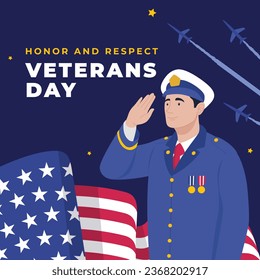 US Veterans Day background. Happy Veterans Day. American flags. US Flag. November 11. Vector illustration. Poster, Banner, Greeting Card, Flyer, Card, cover, Template. post. honoring military veterans