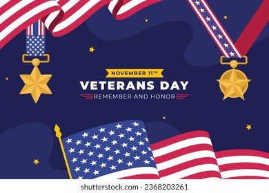 US Veterans Day background. Happy Veterans Day. American flags. US Flag. November 11. Vector illustration. Poster, Banner, Greeting Card, Flyer, Card, cover, Template. post. honoring military veterans
