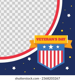 US Veterans Day background. Happy Veterans Day. American flags. US Flag. November 11. Vector illustration. Poster, Banner, Greeting Card, Flyer, Card, cover, Template. post. honoring military veterans