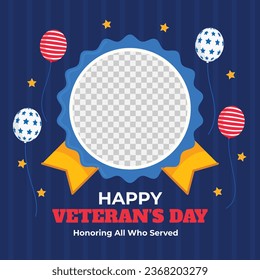 US Veterans Day background. Happy Veterans Day. American flags. US Flag. November 11. Vector illustration. Poster, Banner, Greeting Card, Flyer, Card, cover, Template. post. honoring military veterans