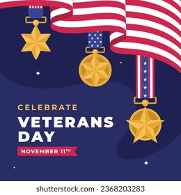US Veterans Day background. Happy Veterans Day. American flags. US Flag. November 11. Vector illustration. Poster, Banner, Greeting Card, Flyer, Card, cover, Template. post. honoring military veterans