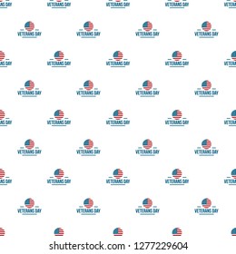 Us veterans day pattern seamless vector repeat for any web design