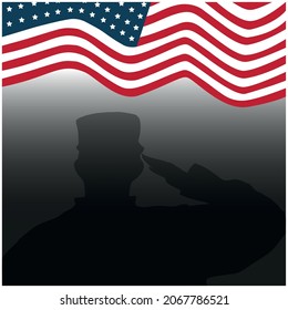 us veteran's day vector with copy space