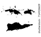 US Virgin Islands black  map on degraded background vector