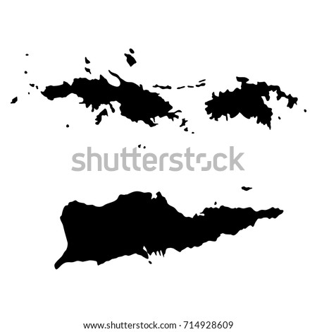 US Virgin Islands black  map on degraded background vector