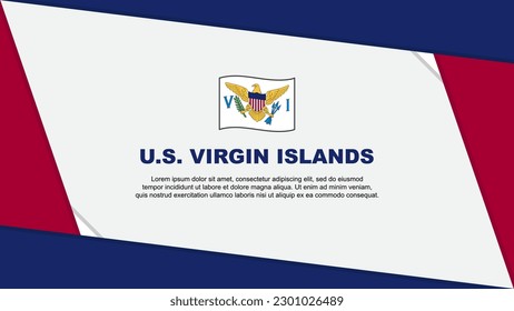 Plantilla de diseño de fondo de la bandera de las Islas Vírgenes de los Estados Unidos. Ilustración del vector de caricaturas del Día de la Independencia de las Islas Vírgenes de Estados Unidos. Día de la Independencia de las Islas Vírgenes de Estados Unidos