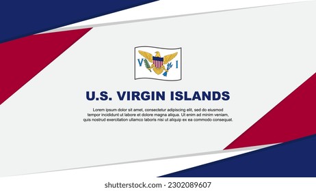 U.S. Virgin Islands Flag Abstract Background Design Template. U.S. Virgin Islands Independence Day Banner Cartoon Vector Illustration. U.S. Virgin Islands