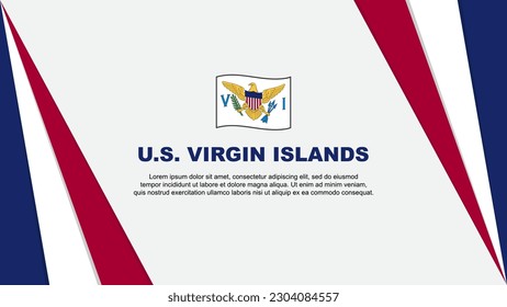 U.S. Virgin Islands Flag Abstract Background Design Template. U.S. Virgin Islands Independence Day Banner Cartoon Vector Illustration. U.S. Virgin Islands Flag