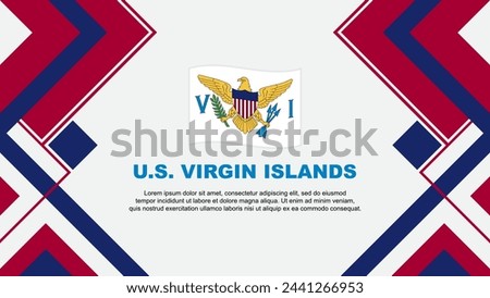 U.S. Virgin Islands Flag Abstract Background Design Template. U.S. Virgin Islands Independence Day Banner Wallpaper Vector Illustration. U.S. Virgin Islands Banner