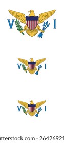 
US Virgin Islands flag PNG vector. US Virgin Islands square and round icon isolated on transparent PNG background. US Virgin Islands flag icon.