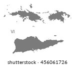 US Virgin Islands Map grey