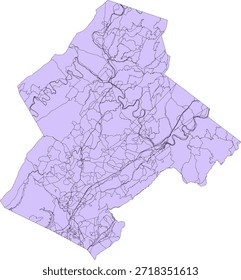 Bloque de Vector del condado de Botetourt del estado de Virginia Bloque de tabulación de Vector (censo) de 2020