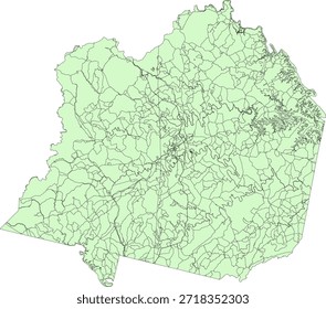 US Virginia State Franklin County Vector Census Block 2020 vector Tabulation (Census) Block