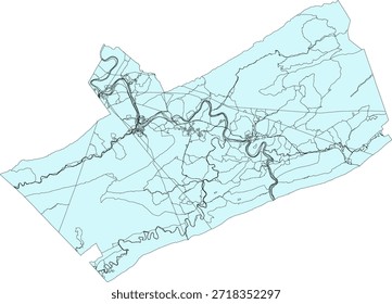 US Virginia State Giles County Vector Census Block 2020 vector Tabulation (Census) Block