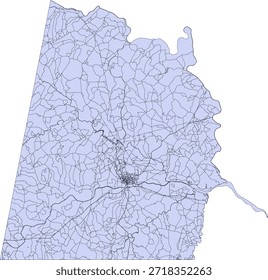 US Virginia State Halifax County Vector Census Block 2020 vector Tabulation (Census) Block