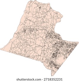 US Virginia State Loudoun County Vector Census Block 2020 vector Tabulation (Census) Block
