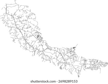 EUA Estado da Virgínia Middlesex County Roads vetor 2024 para todas as estradas