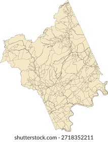 Estados Unidos da Virgínia Estado Nelson County Vetor Census Block 2020 vetor Tabulation (Census) Block