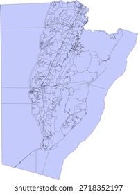 Bloque de Vector del condado de Northampton del estado de Virginia Bloque de tabulación de Vector (censo) de 2020