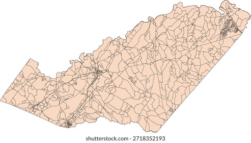 US Virginia State Orange County Vektor Census Block 2020 Vektor Tabulation (Census) Block