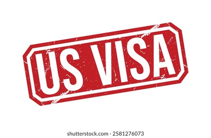 US VISA rubber stamp vector illustration on white background