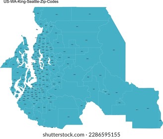 US WA King Seattle Zip Codes