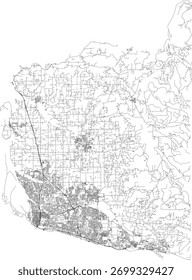 US Washington State Clark County Roads vector 2024 for all roads
