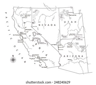 US West Coast Map