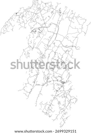 US West Virginia State Grant County Roads vector 2024 for all roads