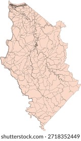 Estados Unidos West Virginia Estado Wayne County Vetor Census Block 2020 vetor Tabulação (Censo) Block
