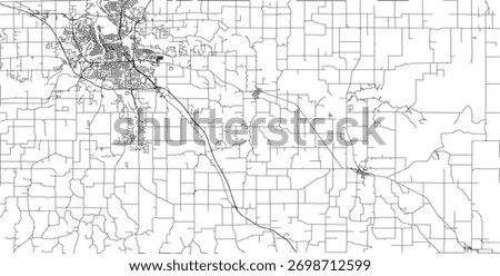 US Wisconsin State Eau Claire County Roads vector 2024 for all roads
