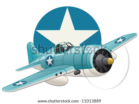 U.S. WW2 plane on air force insignia background