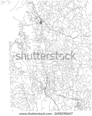 US Wyoming State Johnson County Roads vector 2024 for all roads