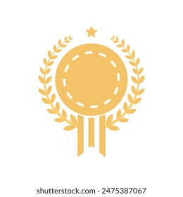 Us Yellow  badge.4th of july .Independence Day .vector design .white background Leaves 