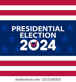 USA 2024 election campaign banner. Voting concept