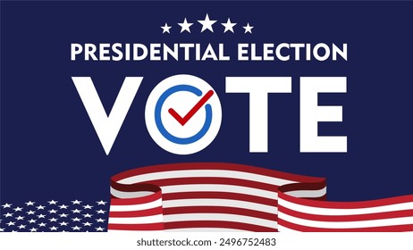 USA 2024 Presidential Elections Event Banner, background, card, poster design. Vote day 5 Nov 2024