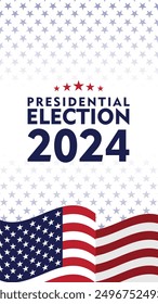 USA 2024 Presidential Elections Event Banner, background, poster and social media story design. Vote day 5 Nov 2024
