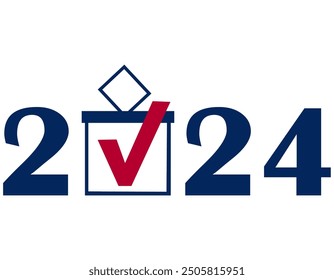 USA 2024 Presidential Elections Event. Presidential Elections 2024 banner with American colors design vector. Template banner, background, card, poster design vector. Vote day, November 5. US Election