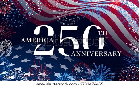 USA 250th anniversary, fireworks background, America 250