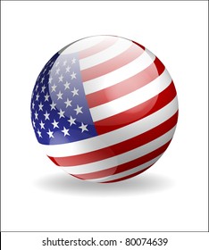 USA 3D Flag (Sphere)