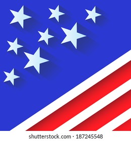 usa 3d square button 